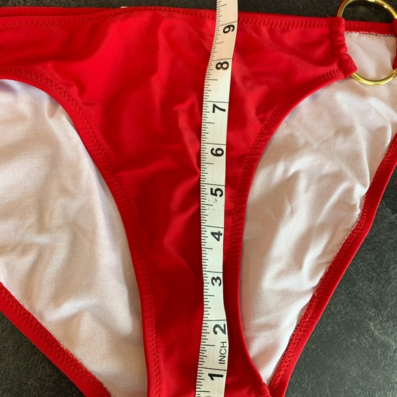 Jessica Simpson Red Bikini Top with Gold Accents - worn once. - Picture 5 of 7
